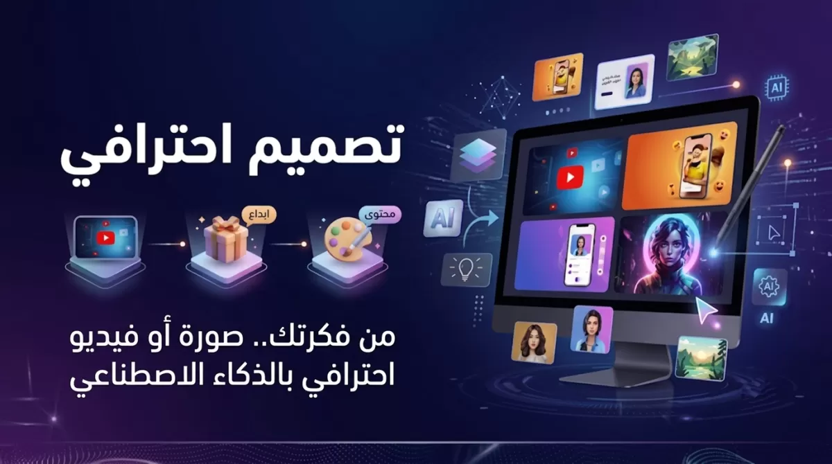 ساصمم لك صور وفيديوهات احترافيه بالذكاء الاصطناعي
