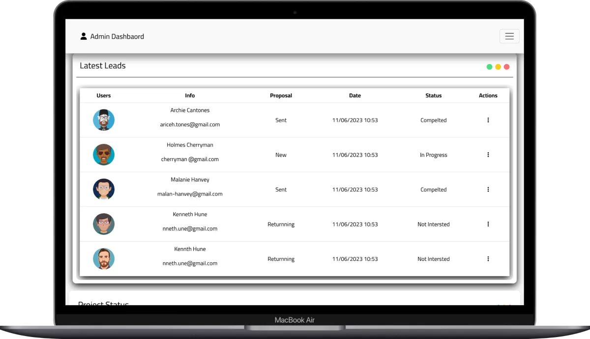 موقع Frontend كامل ومتجاوب
