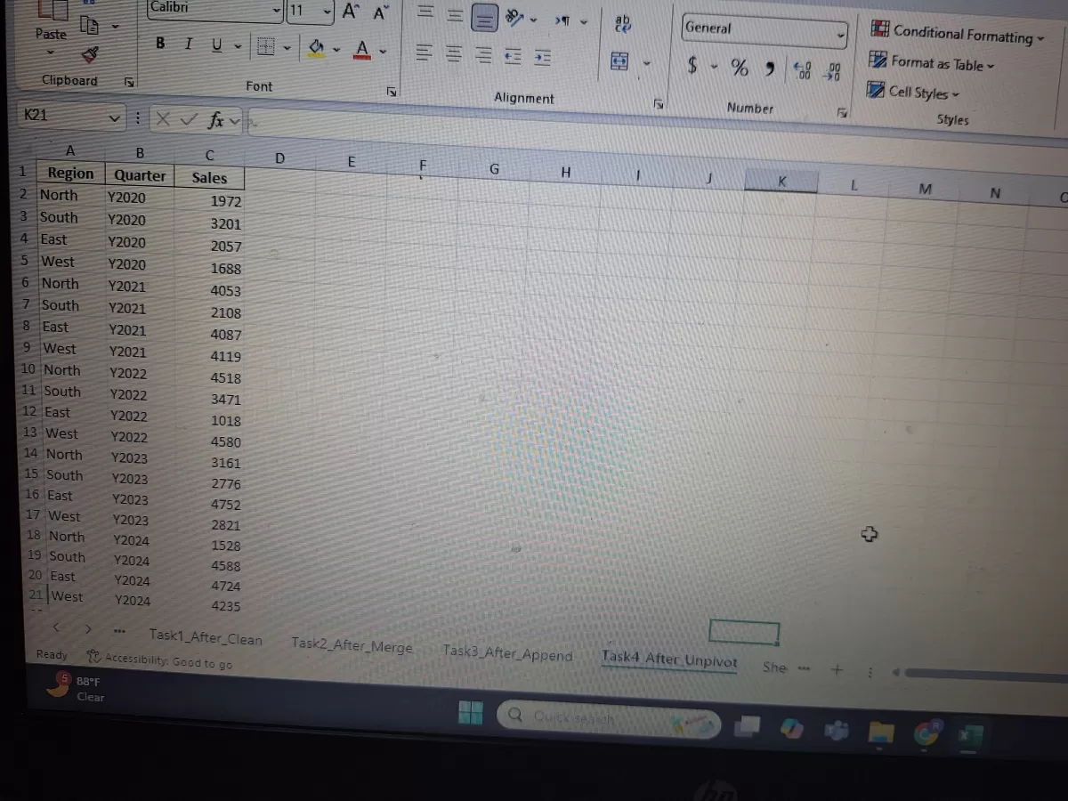 تنظيف وتحليل البيانات على Excel باستخدام Power Query