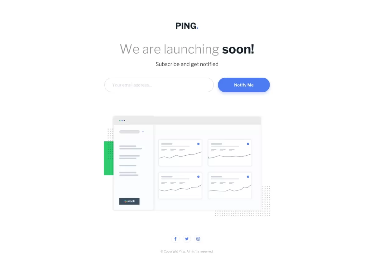 صفحة Coming Soon احترافية ومتجاوبة لأي موقع