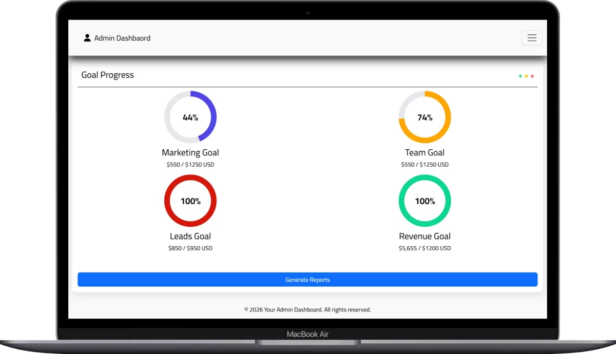 موقع Frontend كامل ومتجاوب