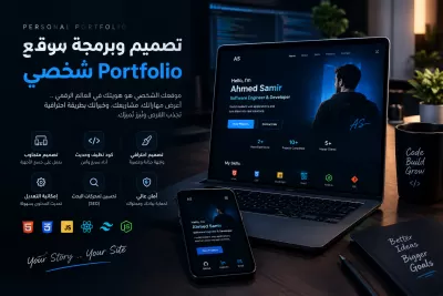 تصميم وبرمجة موقع Portfolio شخصي احترافي