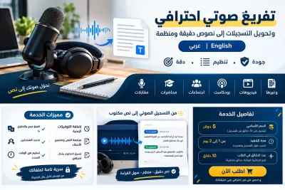 تفريغ وترجمة وتدقيق النصوص بالعربية والإنجليزية باحترافية