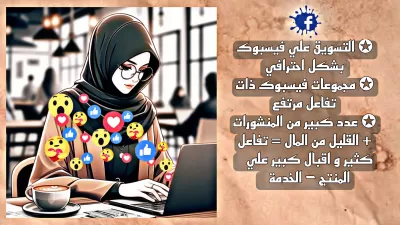  نشر 50 اعلان علي 50 مجموعة فيسبوك ذات تفاعل مرتفع