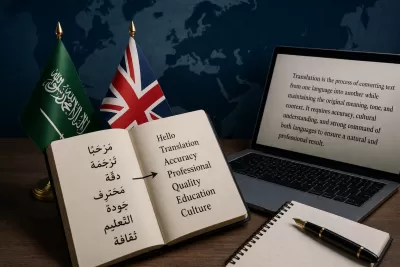 ترجمة احترافية من العربية إلى الإنجليزية بأسلوب دقيق وأكاديمي