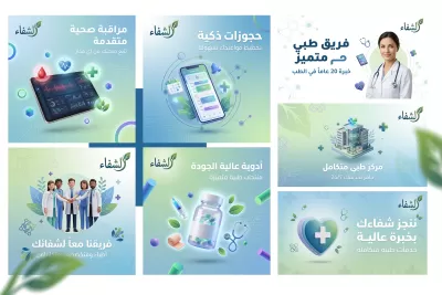 تصميم منشورات طبية احترافية للسوشيال ميديا باحترافية عالية