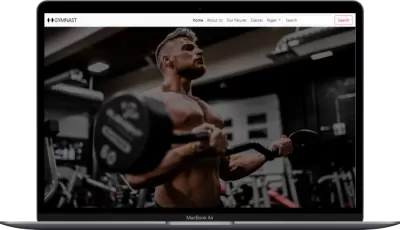 موقع إلكتروني لصالة رياضية