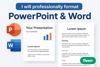 سأقوم بتنسيق ملفات Word وتصميم عروض PowerPoint بشكل احترافي"