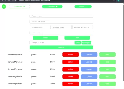 Product manager كامل مع نظام إدارة مبيعات 
