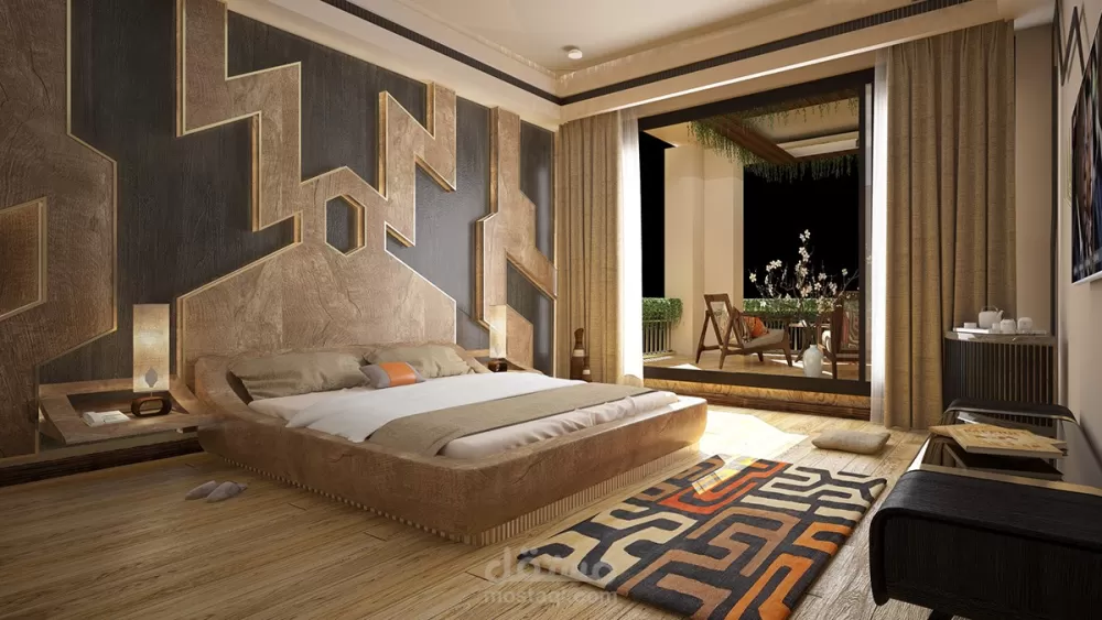 تصميم الغرفة الفندقية - منتجع كاريبو الأولمبي - الغردقة - مصر