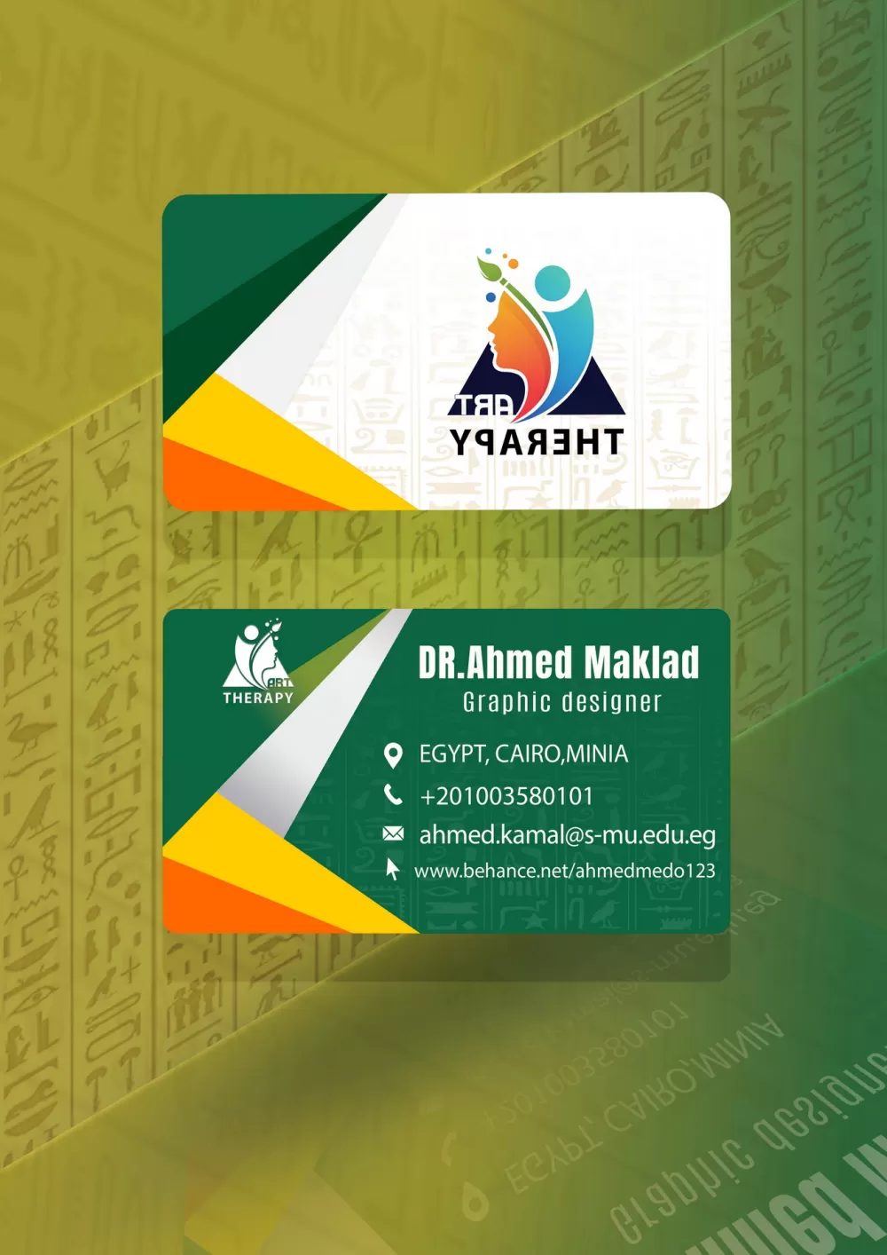 Business card art therapy