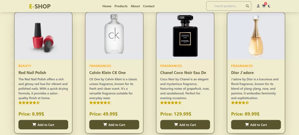 e-commerce(vanilla js)