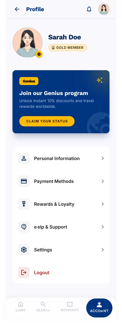 بوكي - تصميم واجهة وتجربة مستخدم لتطبيق حجز فنادق