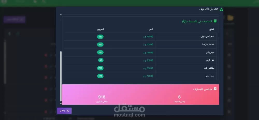 لوحة تحكم احترافية لإدارة متجر إلكتروني (AlaMashi Dashboard)