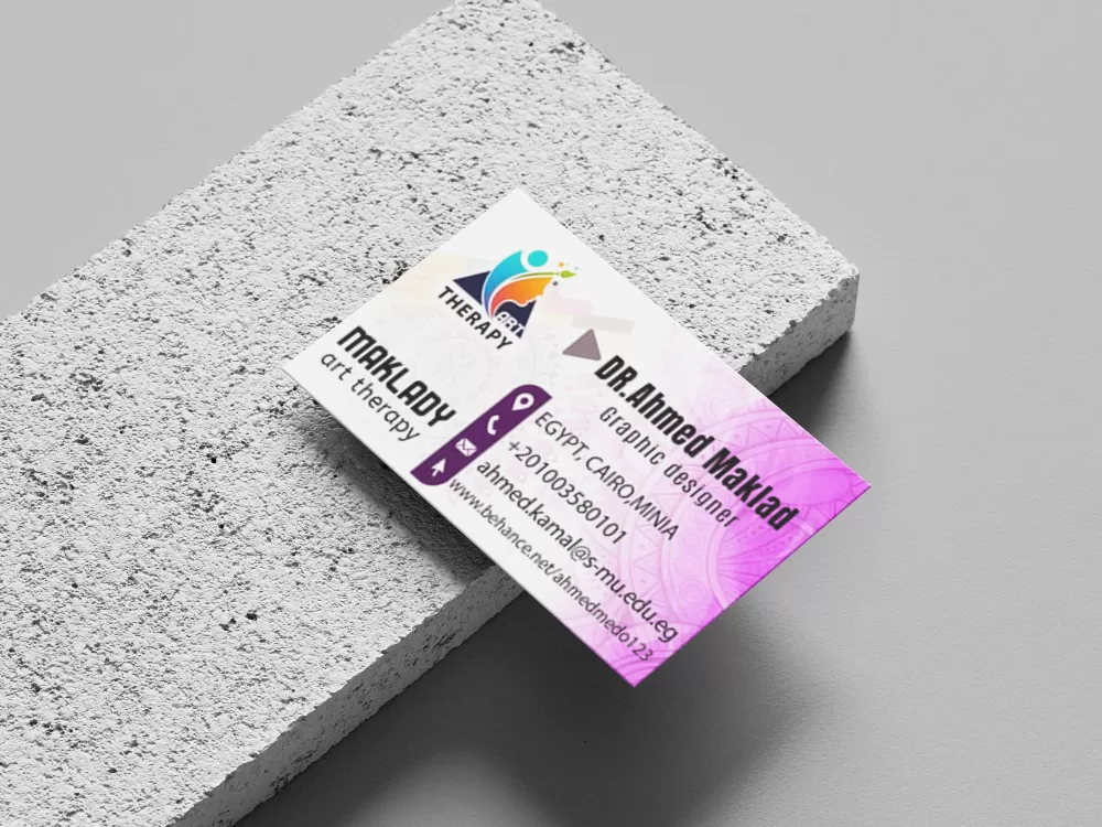 Business card art therapy