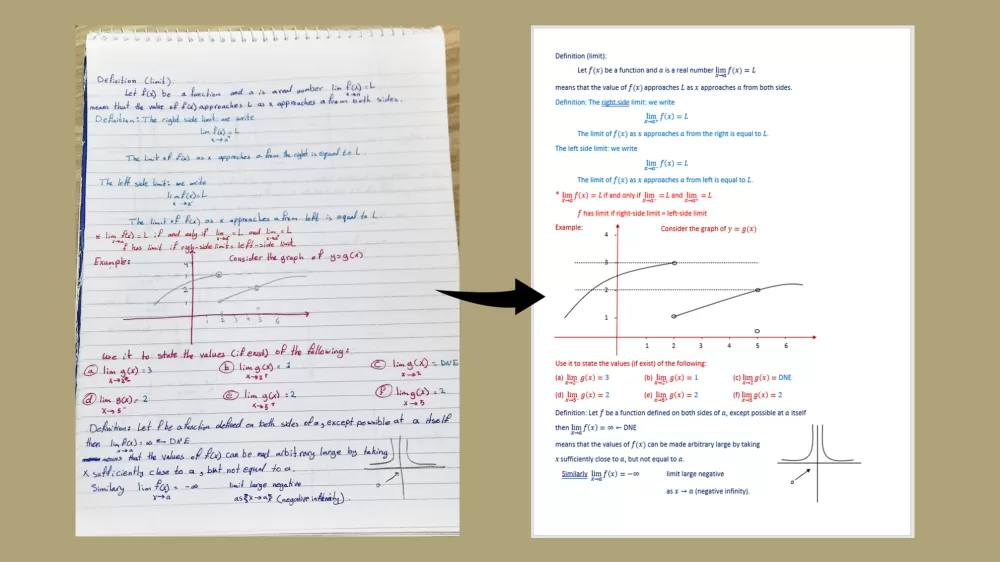 تفريغ صفحة مكتوبة بخط اليد باللغة الانجليزية إلى وورد