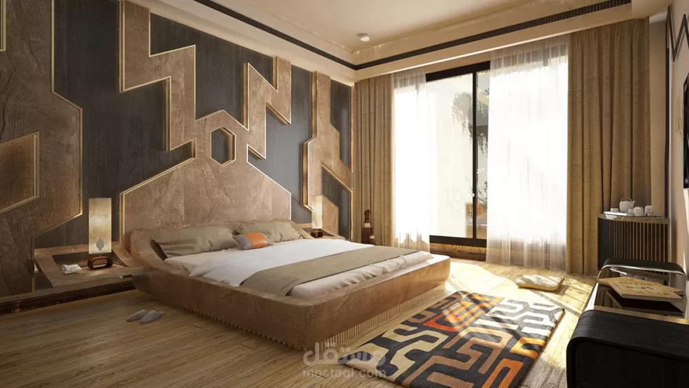 تصميم الغرفة الفندقية - منتجع كاريبو الأولمبي - الغردقة - مصر