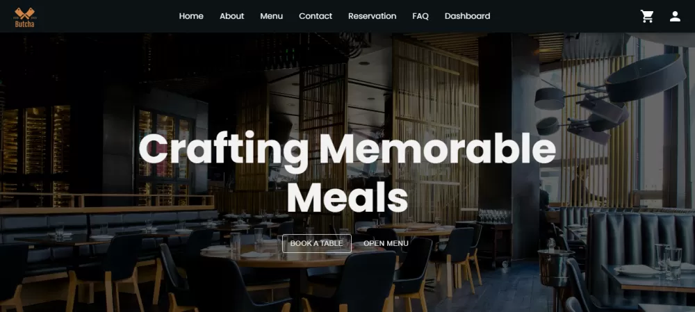 لوحة تحكم لإدارة مطعم متخصص في اللحوم – Restaurant Dashboard