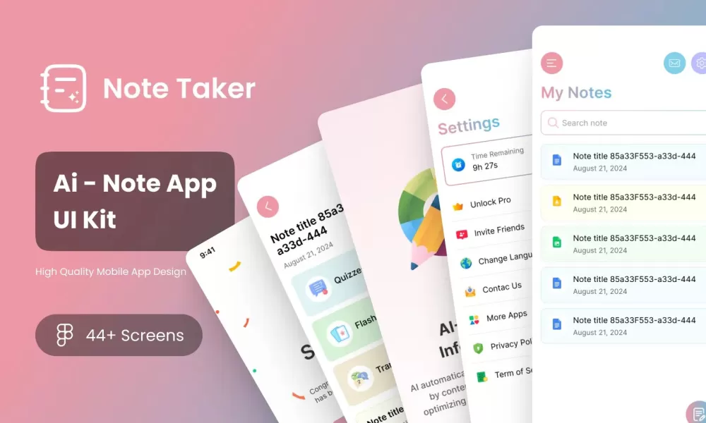 لوحة إدارة الملاحظات الذكية – AI Notes منصة حديثة لتدوين وتنظيم الملاحظات باستخدام الذكاء الاصطناعي