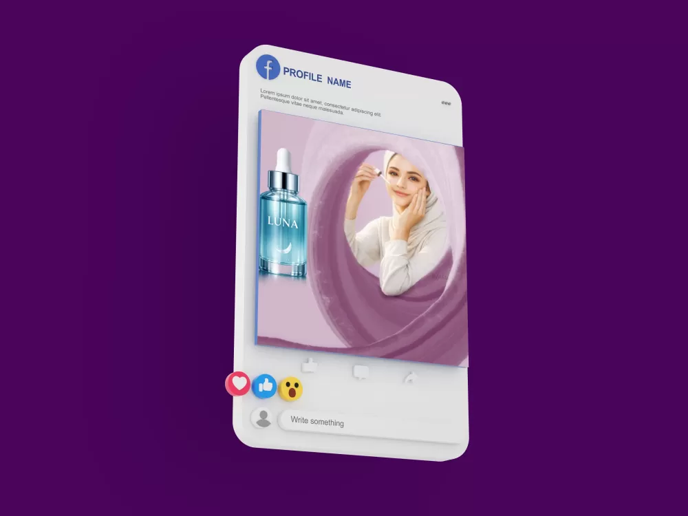 إعلان لمنتج سيروم للبشرة